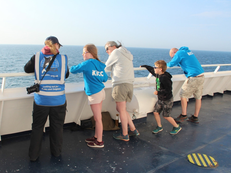 Natuurbeschermers aan boord van DFDS