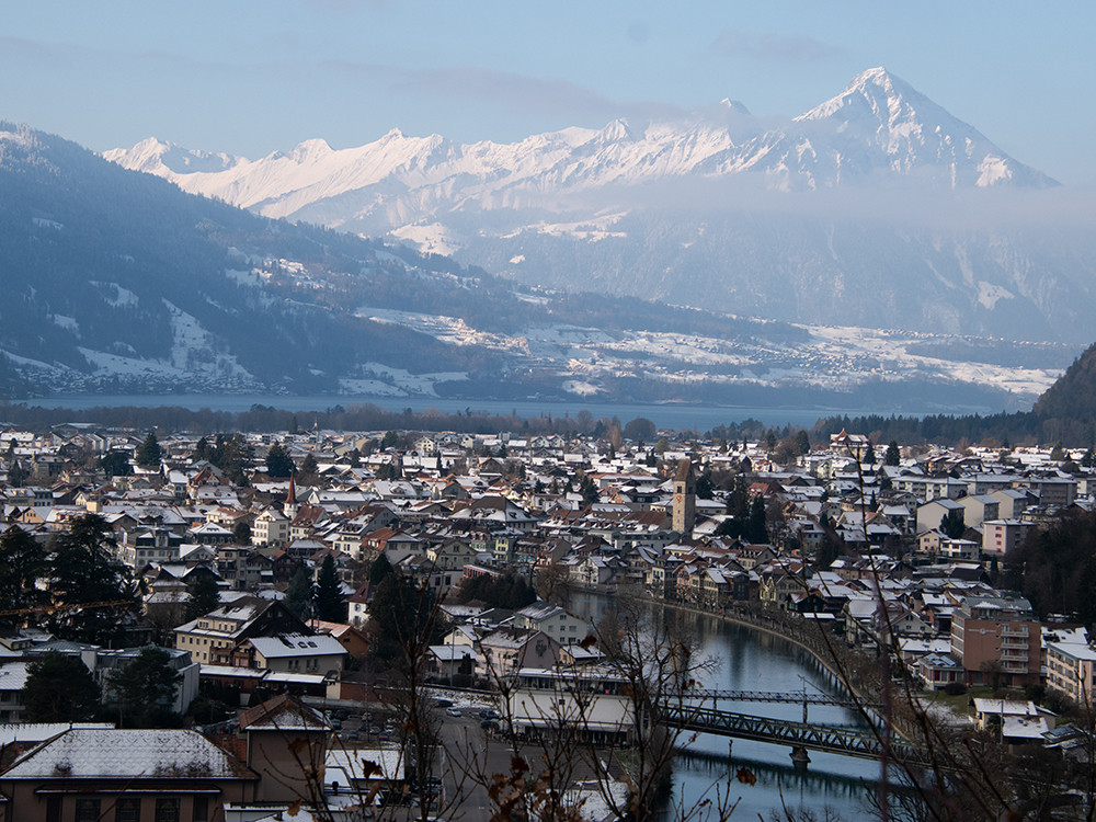 Uitzicht op Interlaken