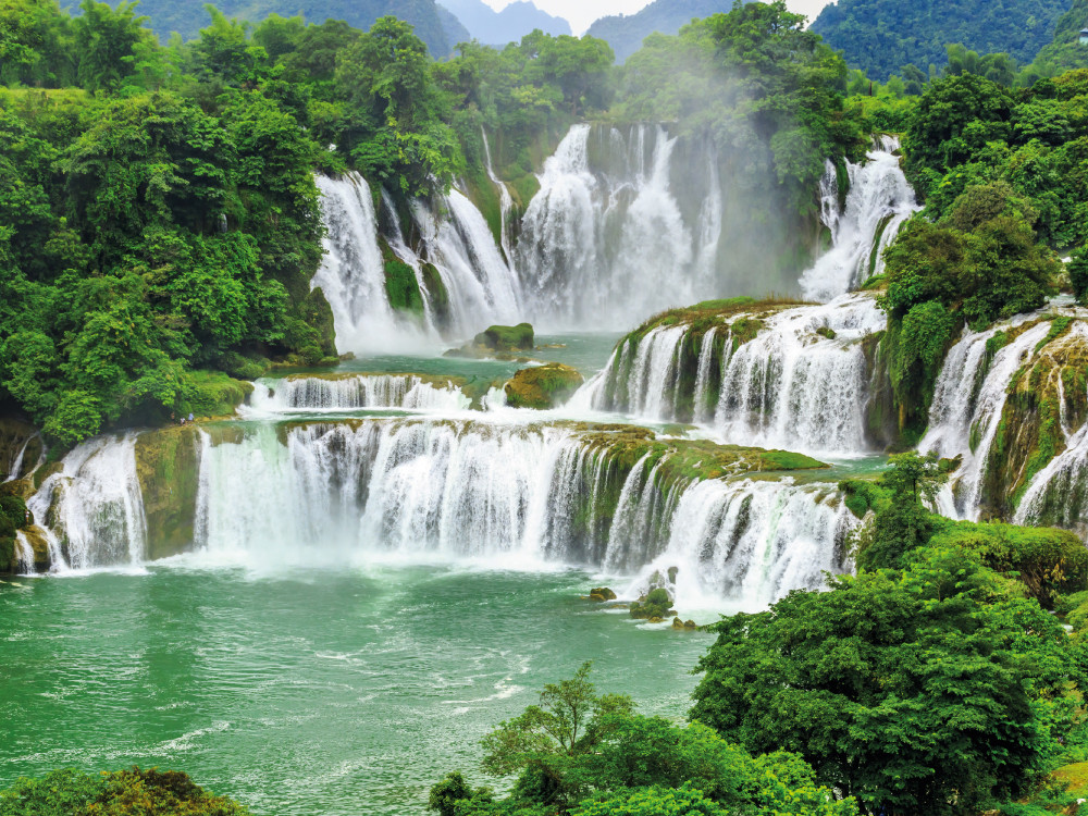 Ban Gioc watervallen in Vietnam of...