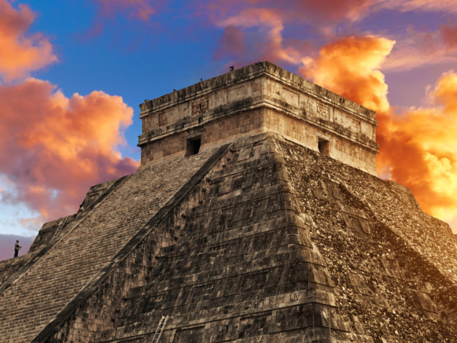 Bekende tempel Kukulkan Pyramide Mexico Bekende tempel Kukulkan Pyramide Mexico