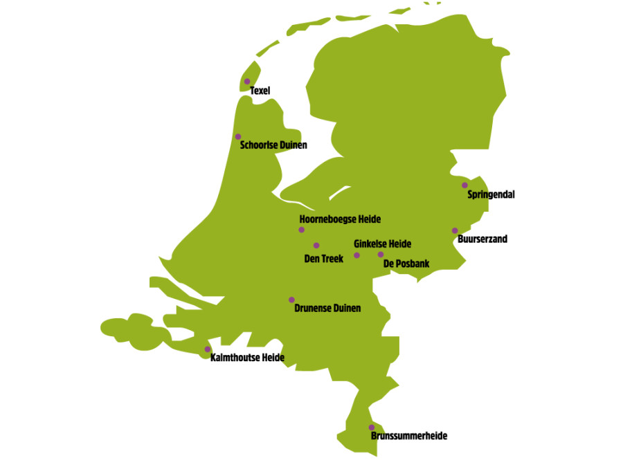 Heide nederland kaart