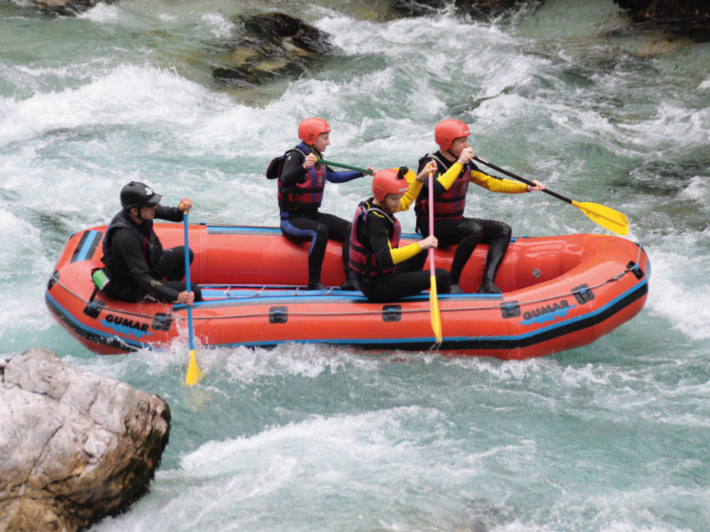 Raften op de Soca Rivier