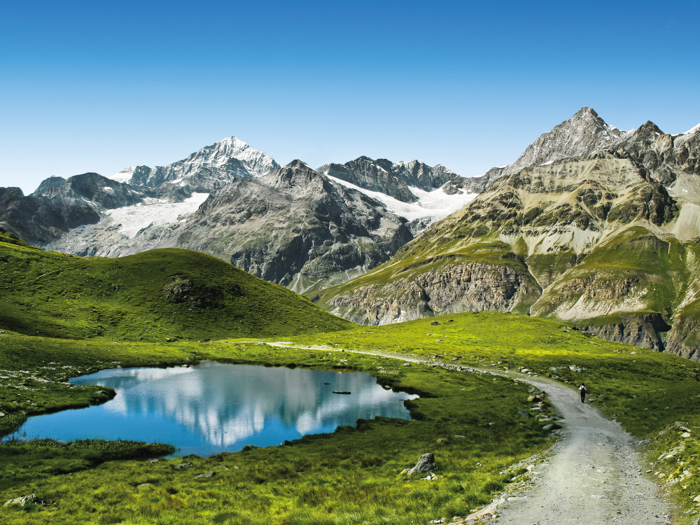 Uitgestrekt Alpenlandschap