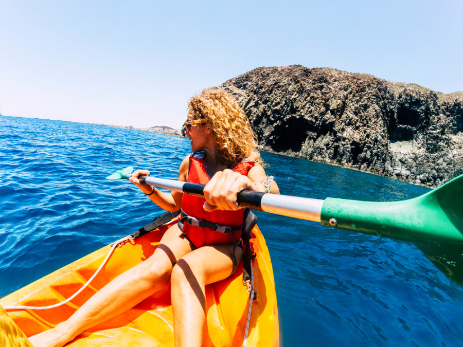 Kajakken bij Tenerife