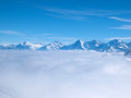 Uitzicht op de Jungfrau, Eiger en Mönch