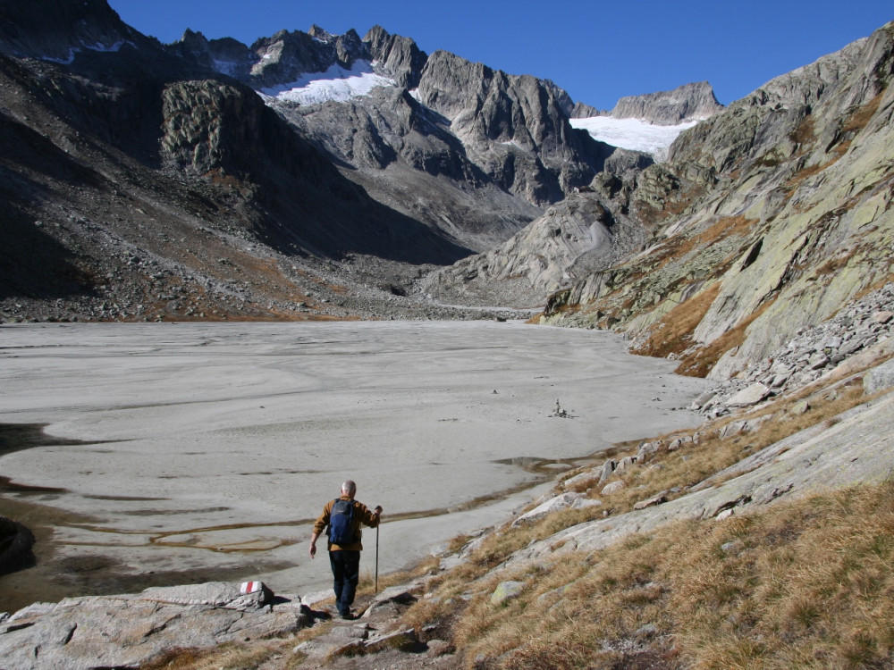 Uitzicht op Bächlitalhütte