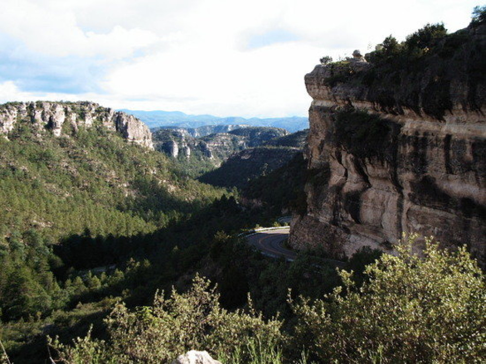 Uitzicht over de kloof