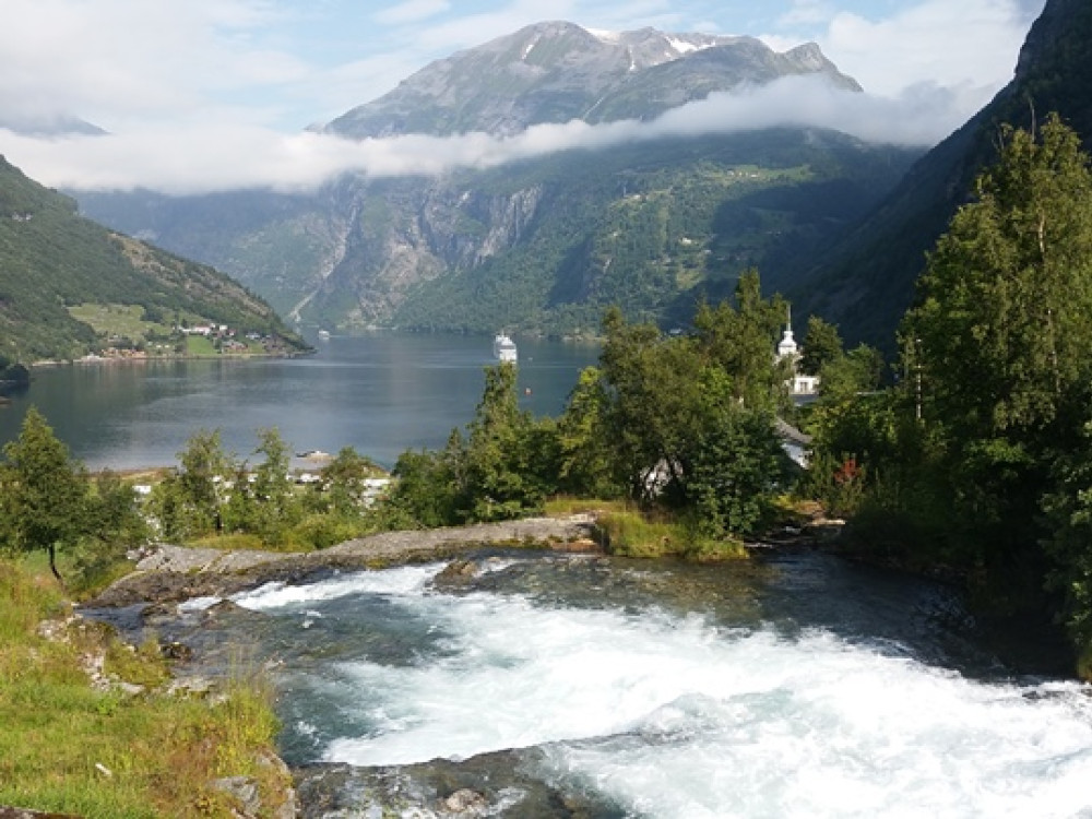 Zicht op Geiranger