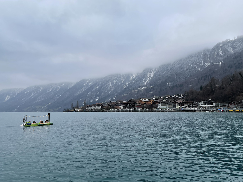 Hot tub boot op de Brienzersee