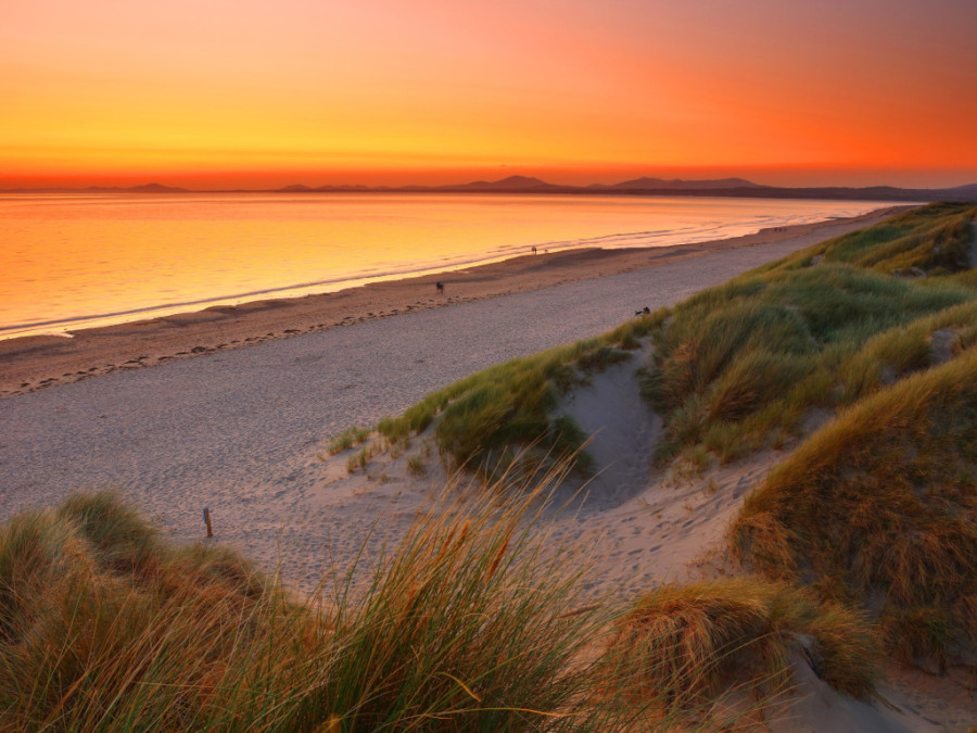 Zonsondergang bij Harlech