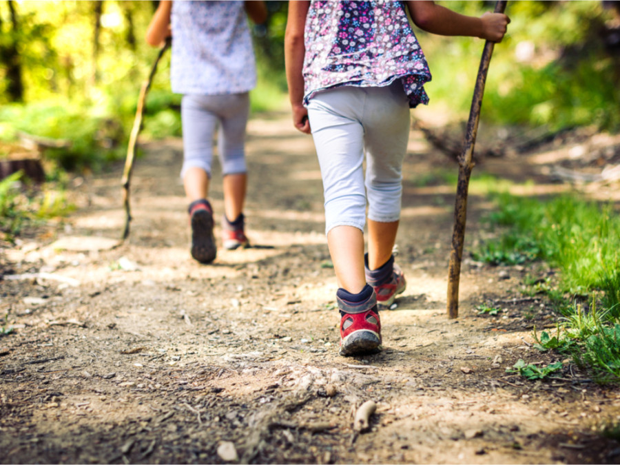 Kinderen aan de wandel