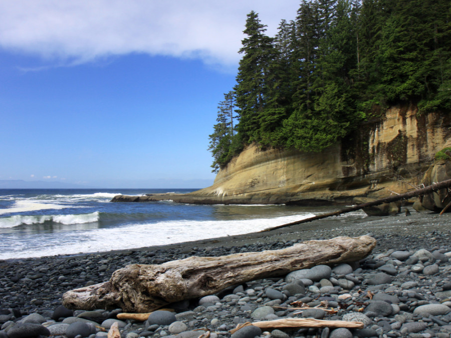 Kust aan de West Coast Trail, British Columbia